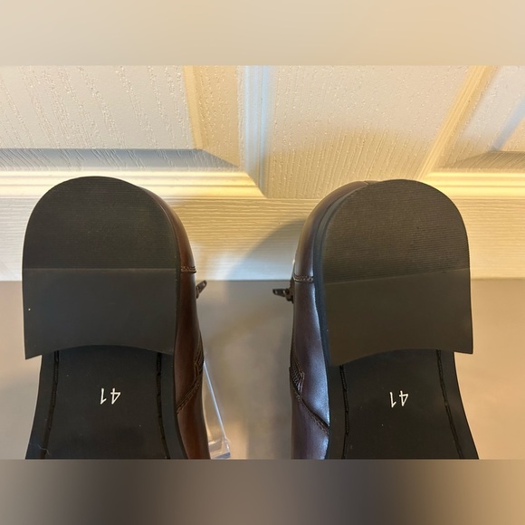 “Amapo” NWOT Men’s Brown Vegan Leather Side Zipper Ankle Boot Size 8.5/41 - Picture 9 of 14